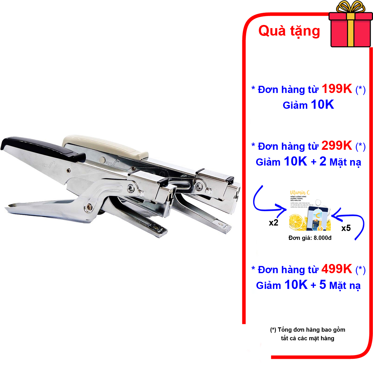 Bấm kim sắt ấn độ munix 25201 - đựng được 2 vỉ kim số 10