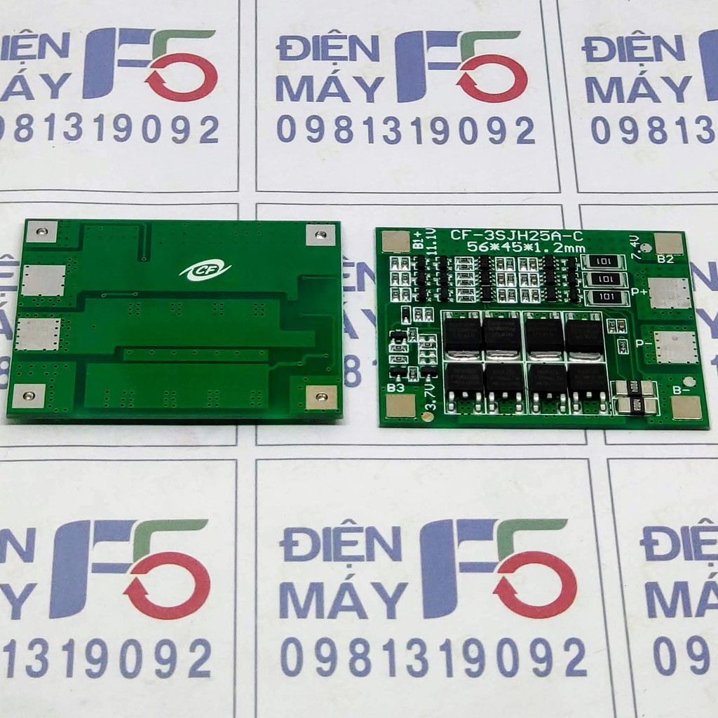 Dmf5 mạch bảo vệ pin li-ion 3s 12.6v - 25a, cân bằng cell