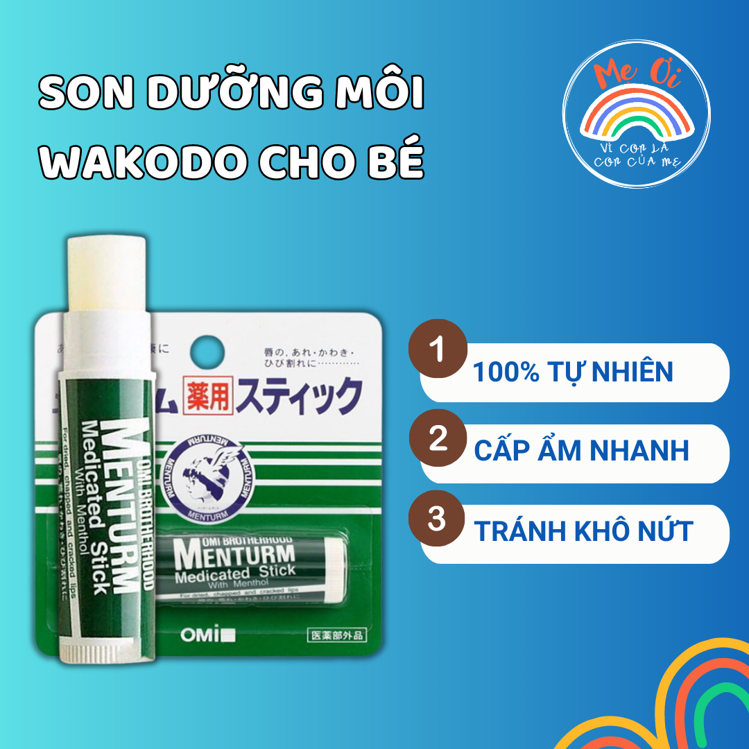 Son dưỡng môi Omi Nhật Bản, Son dưỡng môi chống khô nứt nẻ Omi Menturm Nhật Bản