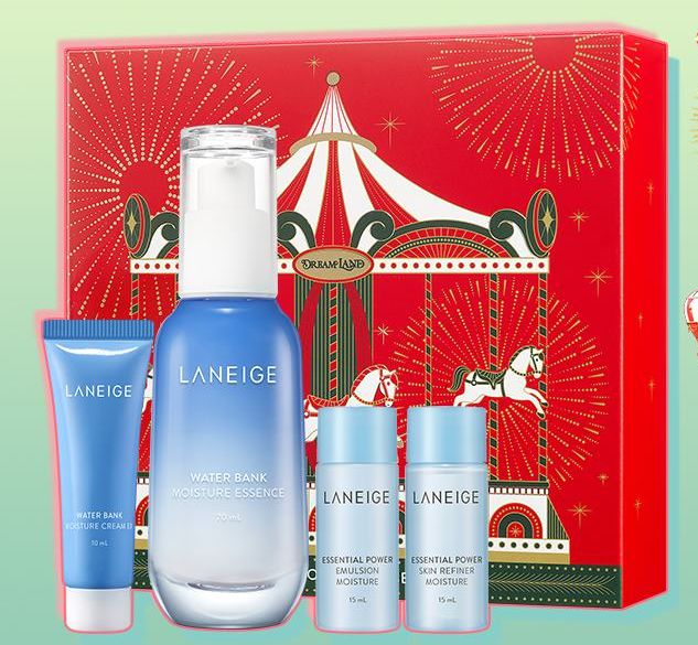 Bộ Sản Phẩm Dưỡng Ẩm Laneige Water Bank Moisture Essence & Emulsion Moisture Laneige Holiday