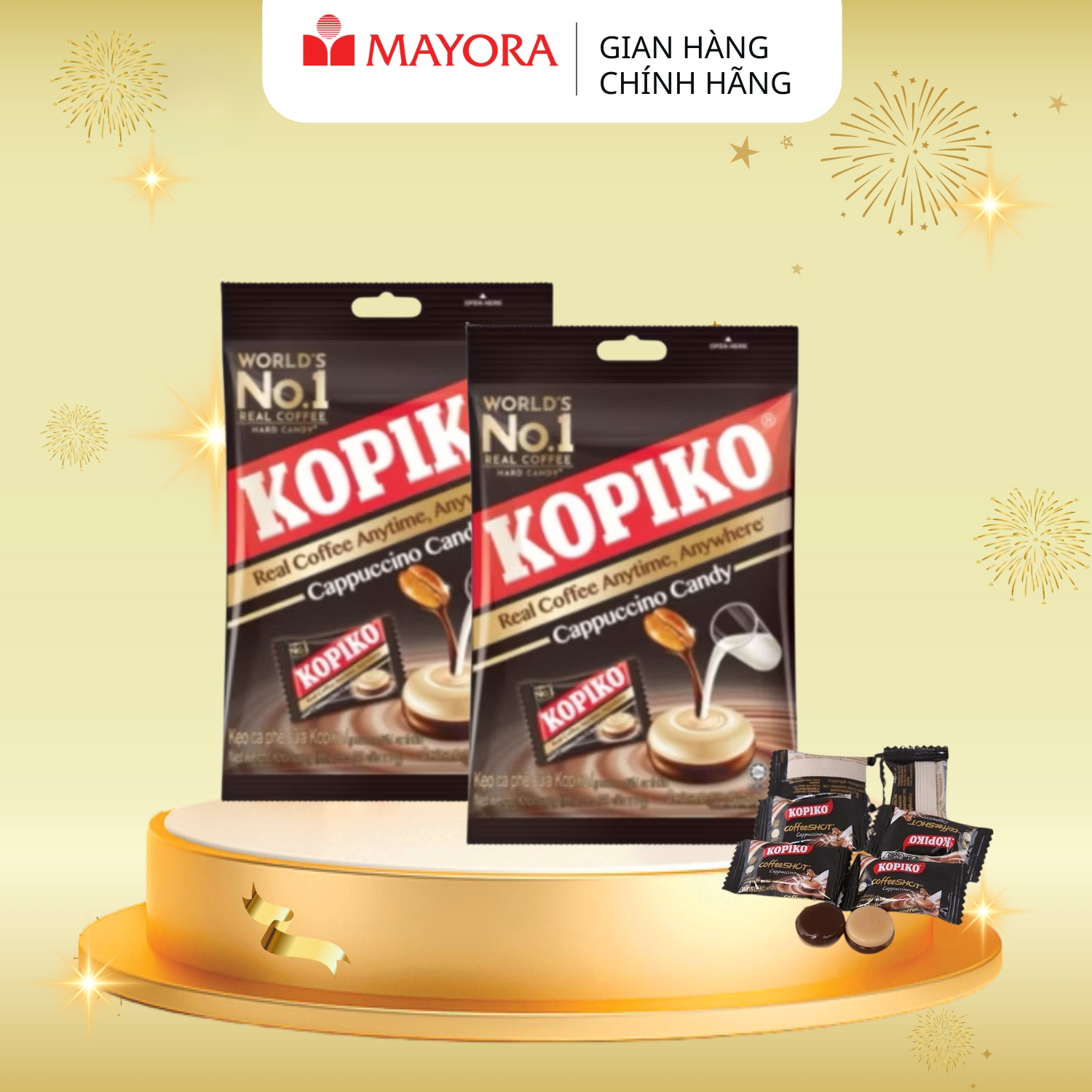 Combo 2 Kẹo Cà Phê Sữa Kopiko 140G