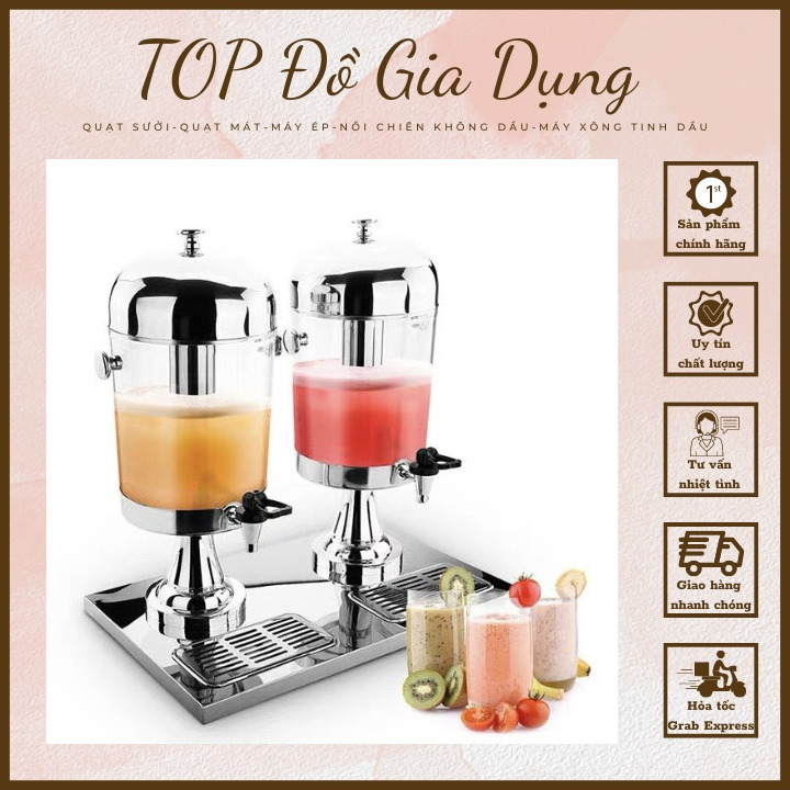 Bình đựng nước ép trái cây 1 vòi, 2 vòi 8l, 16l tiện lợi cho các bữa tiệc gia đình lớn nhỏ - top đồ gia dụng