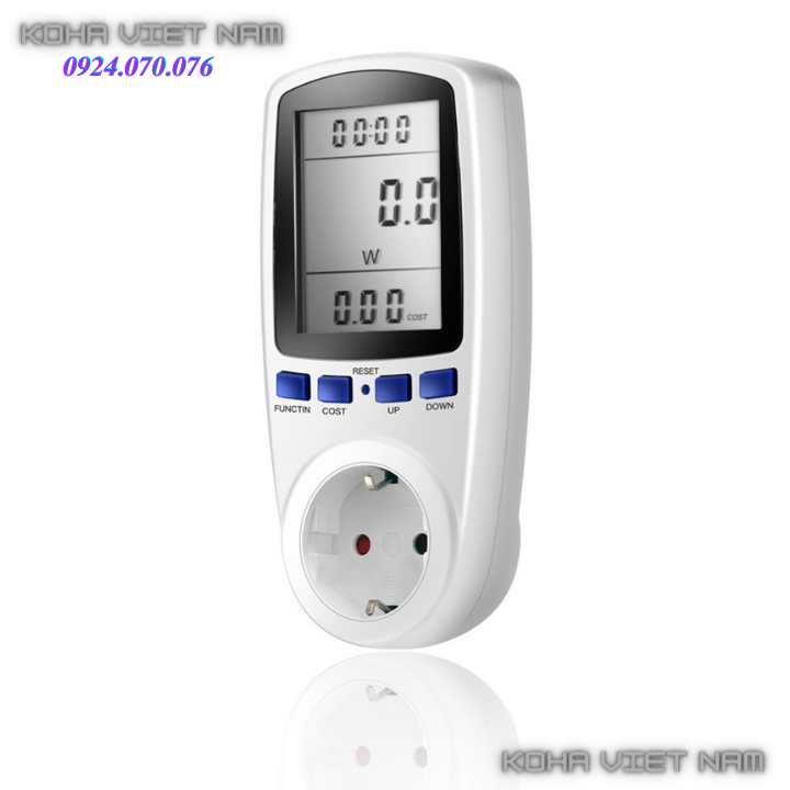 Ổ cắm đo công suất - đồng hồ đo điện năng tiêu thụ , u , i , p