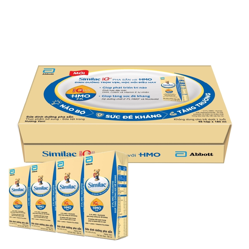 Thùng 48 hộp sữa bột pha sẵn abbott similac 4 180ml