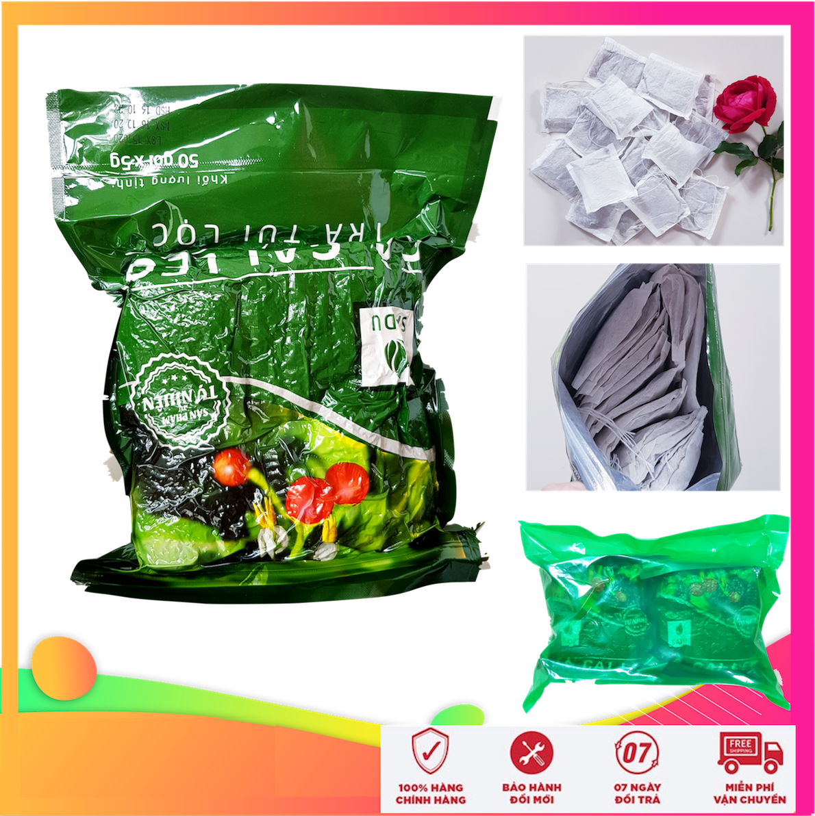 Trà Cà Gai Leo Sadu 1 Bịch 50 Túi Lọc - Giải Độc Gan, Giải Rượu