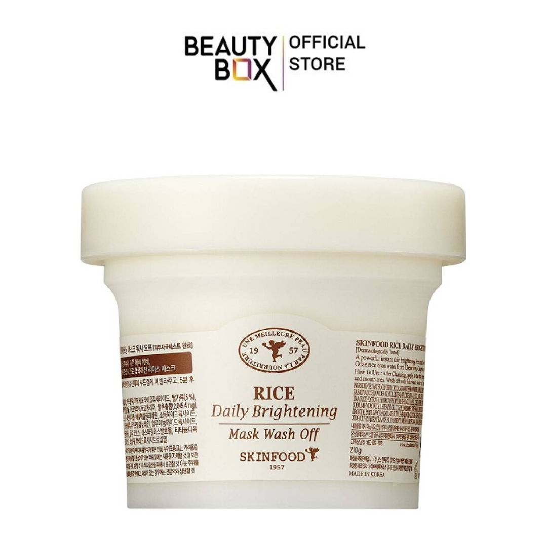 Mặt nạ gạo làm sáng da skinfood rice daily brightening mask wash off 210g