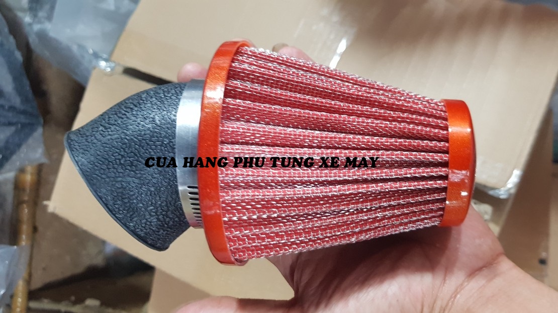 Pô e (lọc gió) tăng tốc lưới đỏ lớn gắn cho bình xăng bông mai