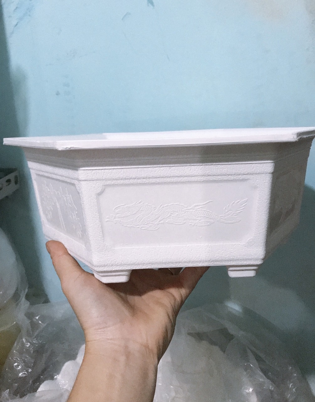 Chậu nhựa lục giác trồng cây