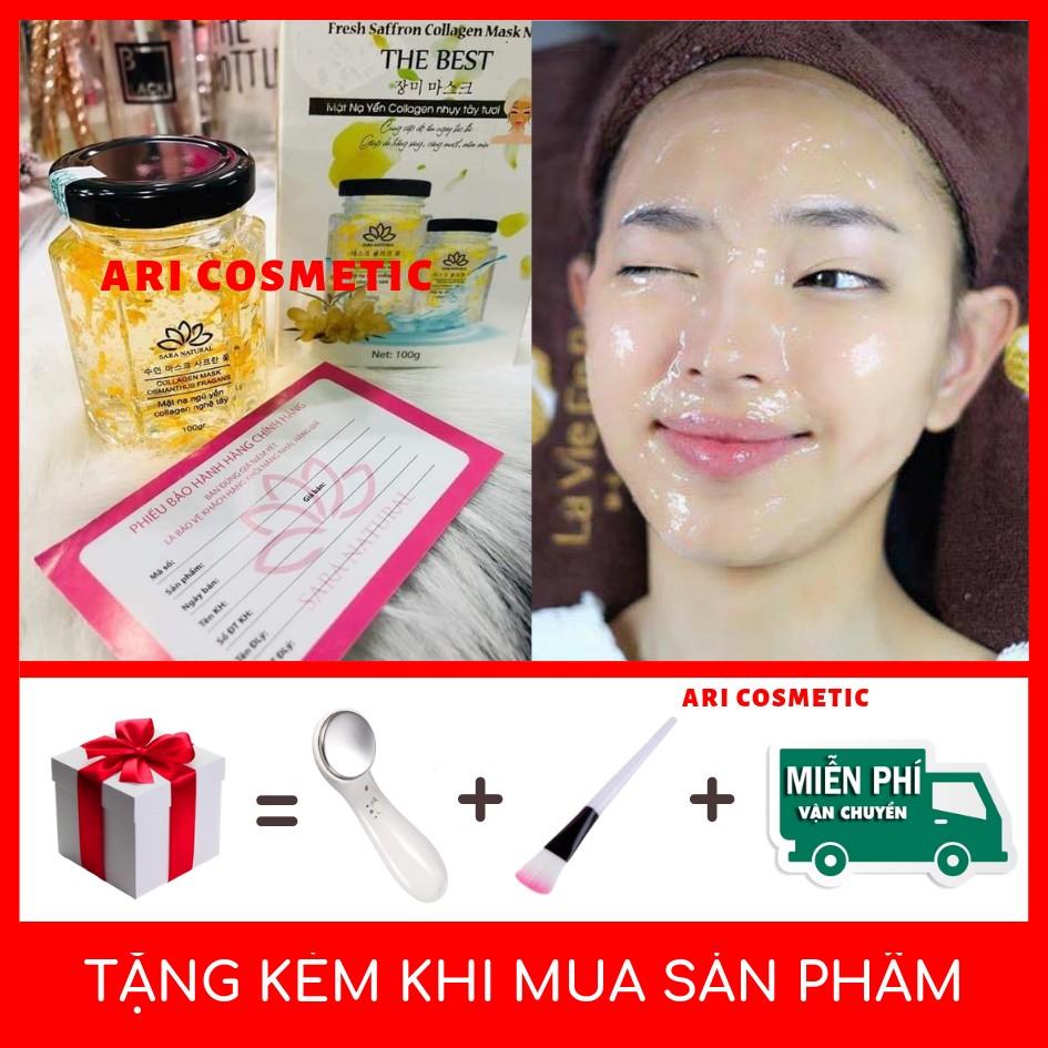 Mặt Nạ Yến Nhụy Hoa Nghệ Tây Tươi Hàn Quốc [TẶNG KÈM MÁY MASSAGE MẶT CAO CẤP + CỌ QUÉT MẶT NẠ]