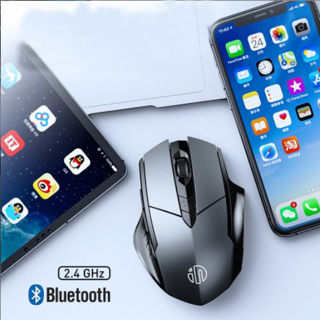 Chuột không dây, chuột bluetooth không dây pin sạc inphic pm6. không cần thay pin