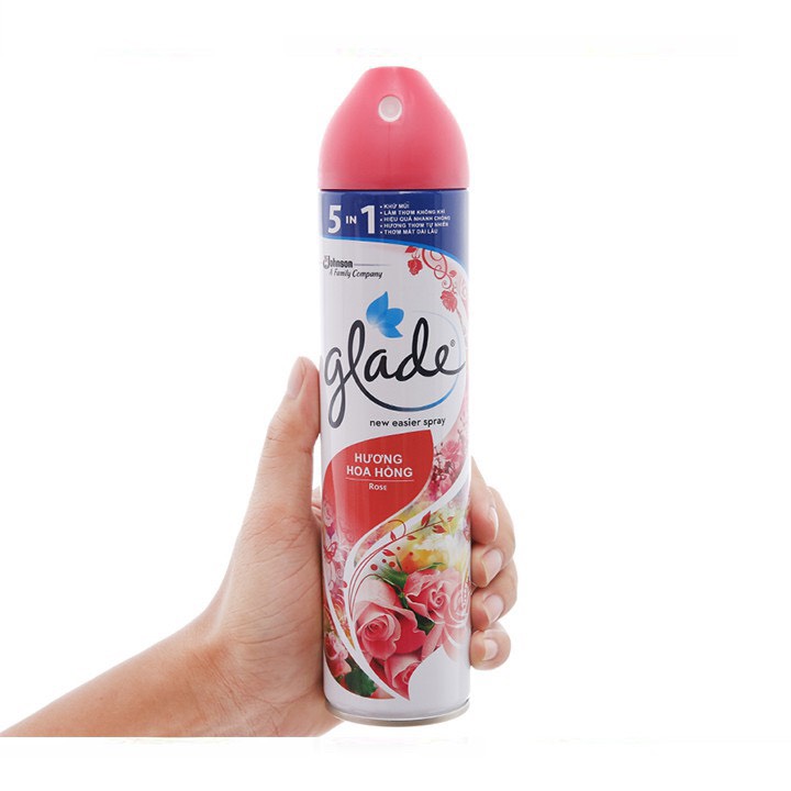 [HCM]Xịt Phòng Glade Hương Hoa Hồng 280ml
