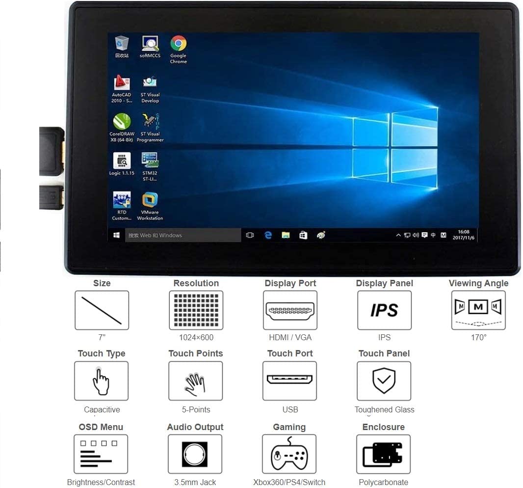 Lcd hdmi 7 inch waveshare