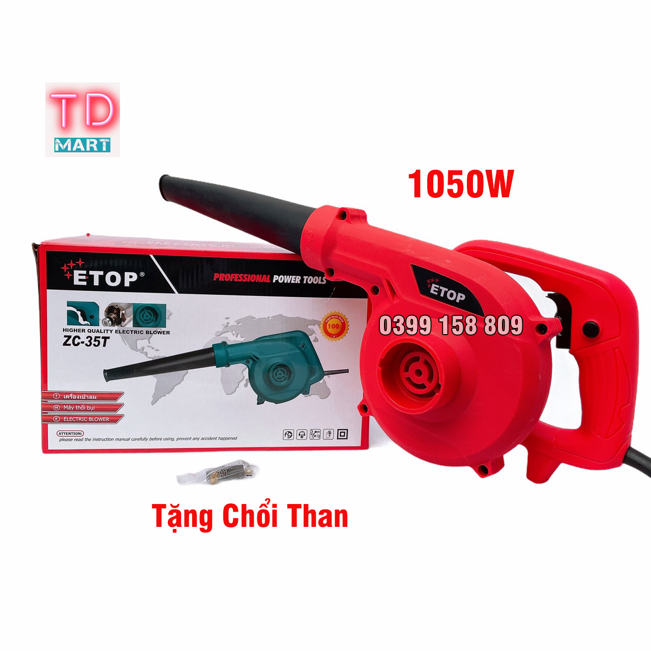 Máy thổi bụi etop zc-35t công suất 1050w lõi đồng 100%