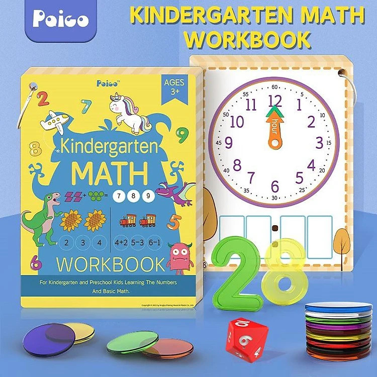Học liệu toán mẫu giáo, Bộ Học Toán Kindergarten Math Paico Cho Bé