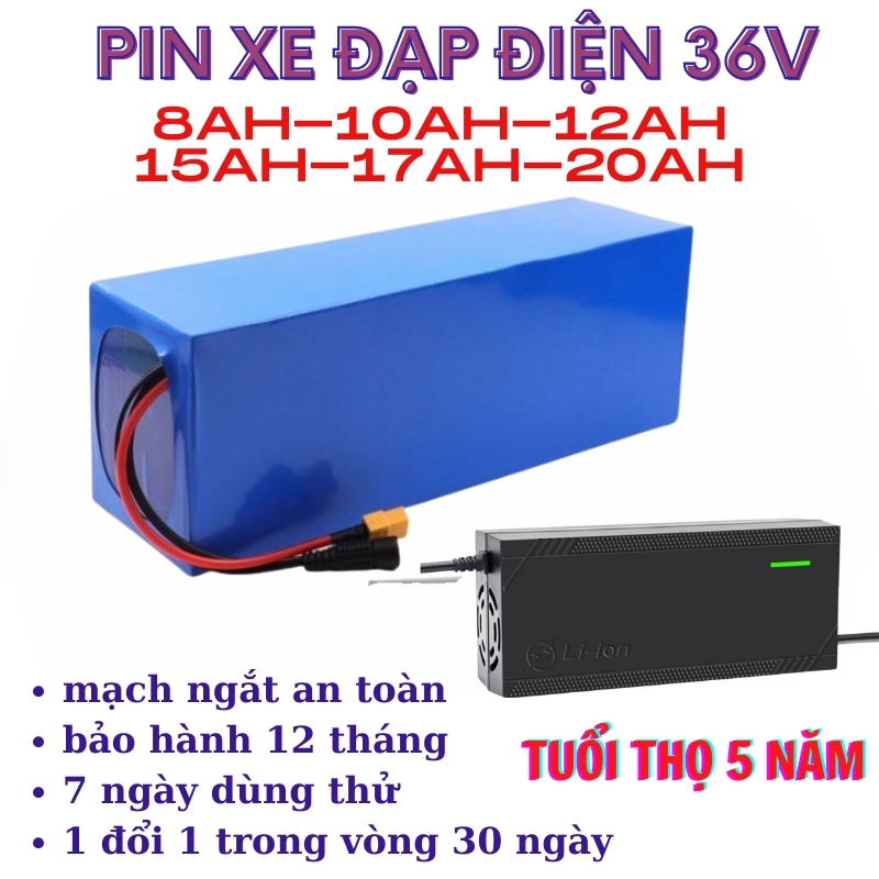 Bộ pin xe đạp điện 36V 8Ah-10Ah-12Ah-15AH-17Ah-20AH