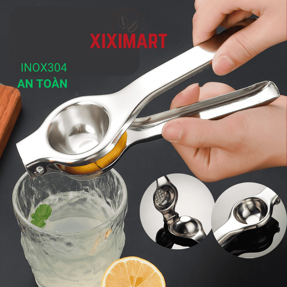 Dụng cụ vắt chanh, Cây ép vắt chanh bằng inox không gỉ, kẹp chanh, tắc cao cấp Xiximart