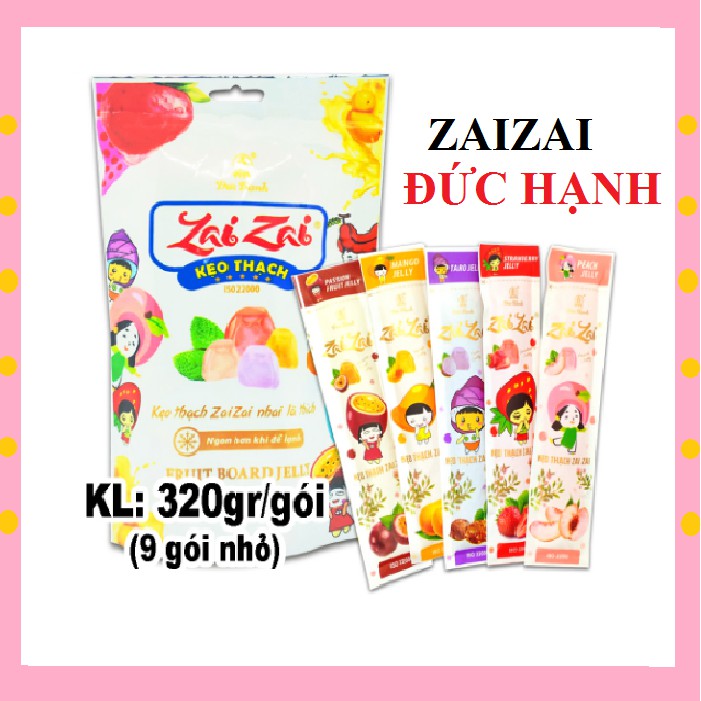Tuia 320g MẪU MỚI Thạch Zai Zai Siêu Ngon Đức Hạnh mix nhiều vị