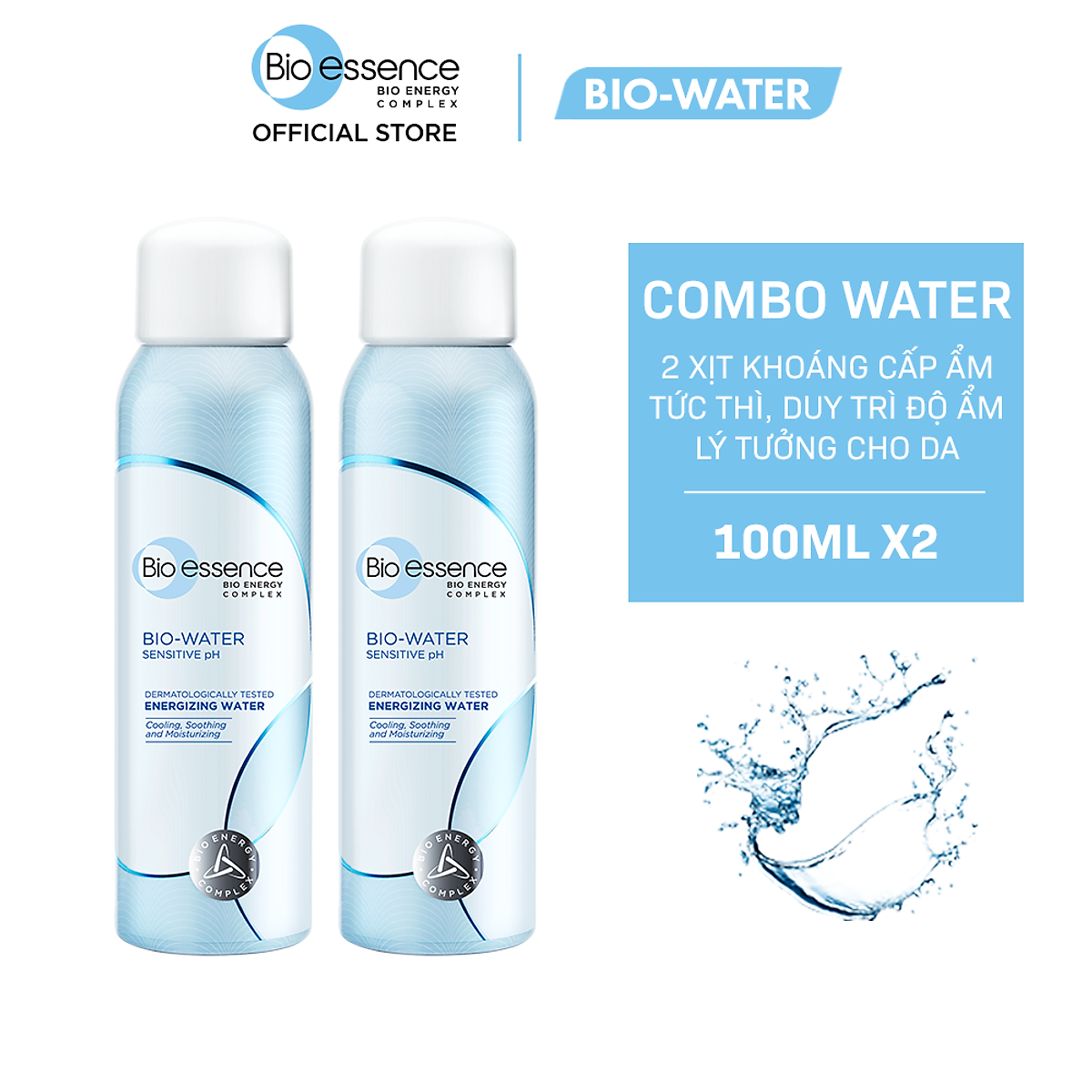Hàng xả kho  Combo 2 Nước xịt khoáng dưỡng da Bio-Water Energizing Water