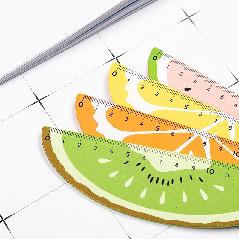 [Ảnh thật] [Có sẵn] Thước kẻ gỗ hình trái cây cute KETC085 - giao màu ngẫu nhiên