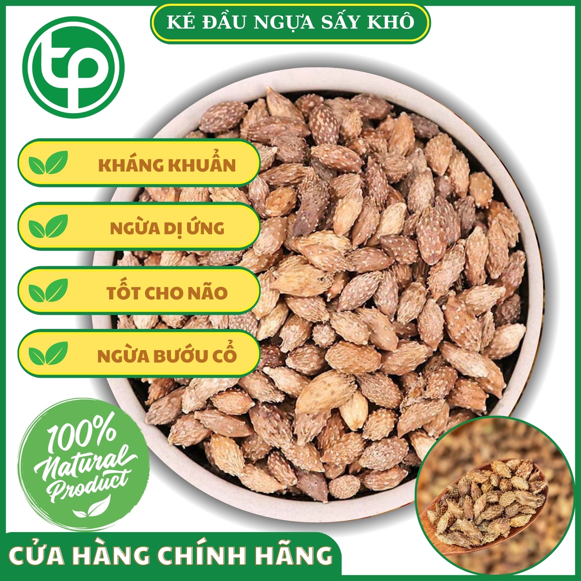 Hạt ké đầu ngựa khô 500g - Hàng ngon thơm sạch chất lượng cao - Thảo Dược Tấn Phát