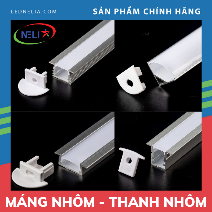 Máng nhôm - Thanh nhôm định hình dành cho led dây trang trí nội thất thông minh.