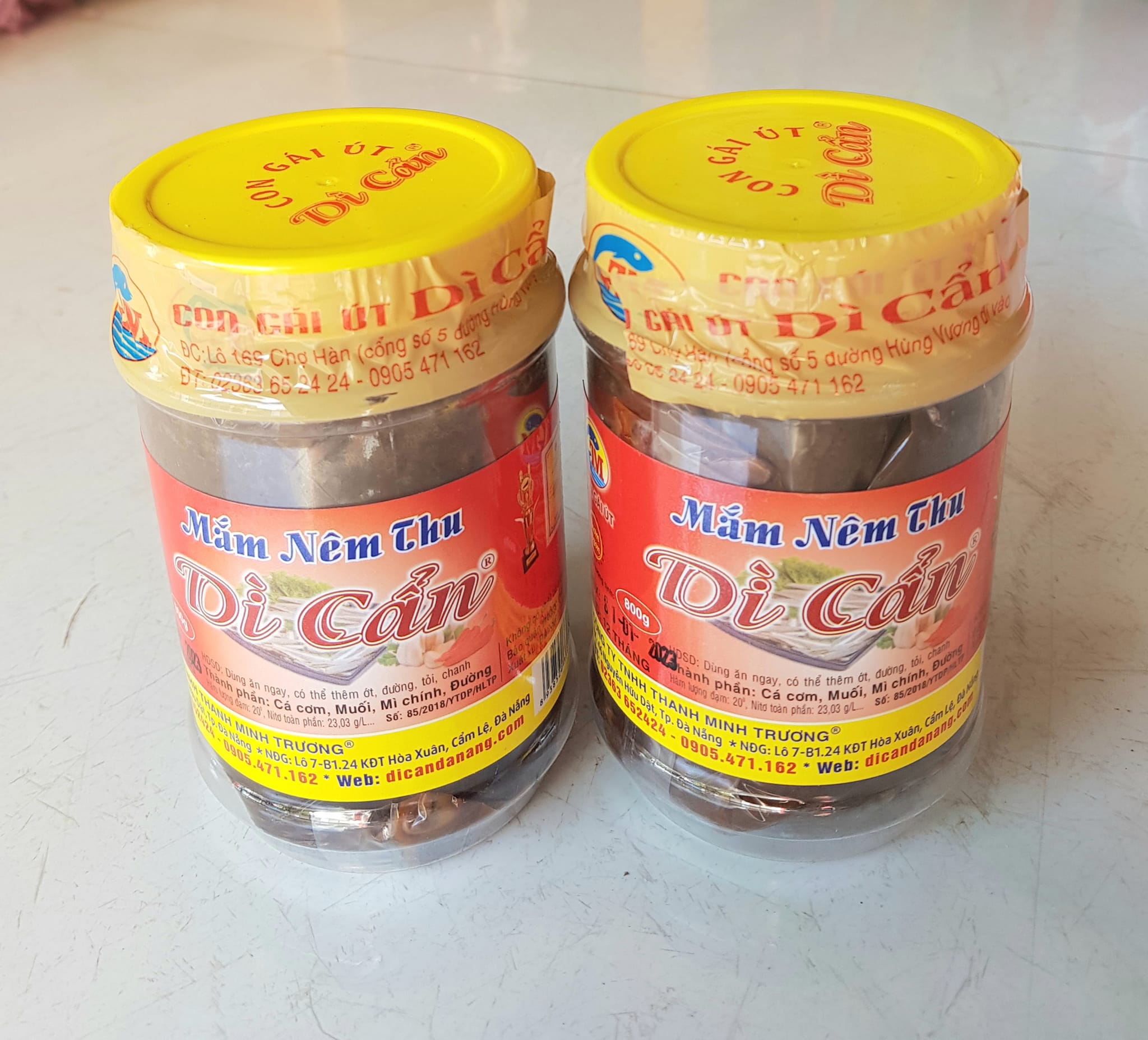Combo 2 hộp Đặc sản Mắm nêm thu Dì Cẩn Đà Nẵng hủ 500g mắm nêm loại ngon cao cấp