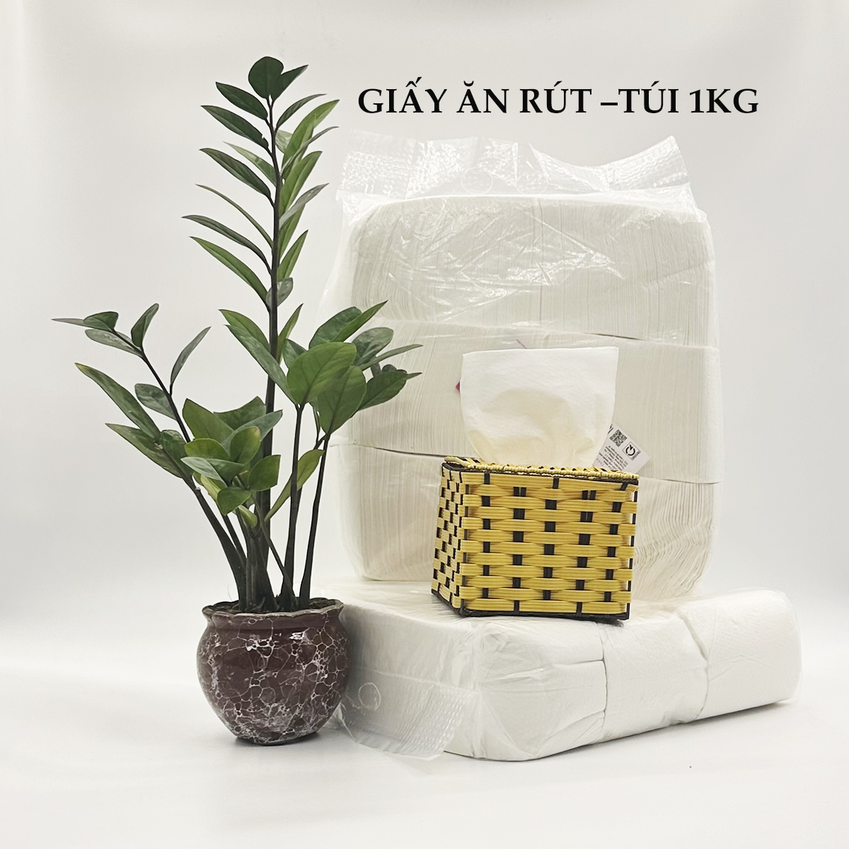 Giấy ăn rút cân dạng rút xốp Acacia túi 1kg