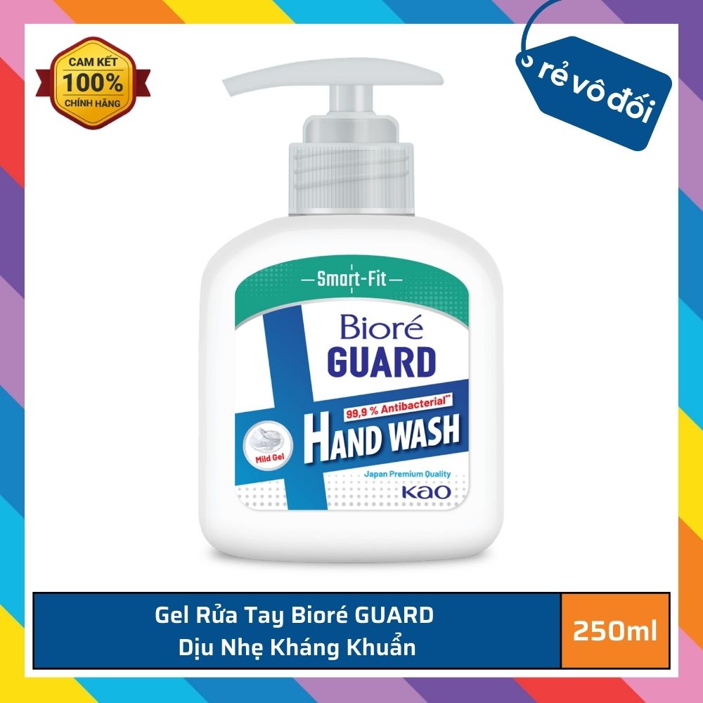Gel Rửa Tay Biore GUARD Dịu Nhẹ Kháng Khuẩn 250ml