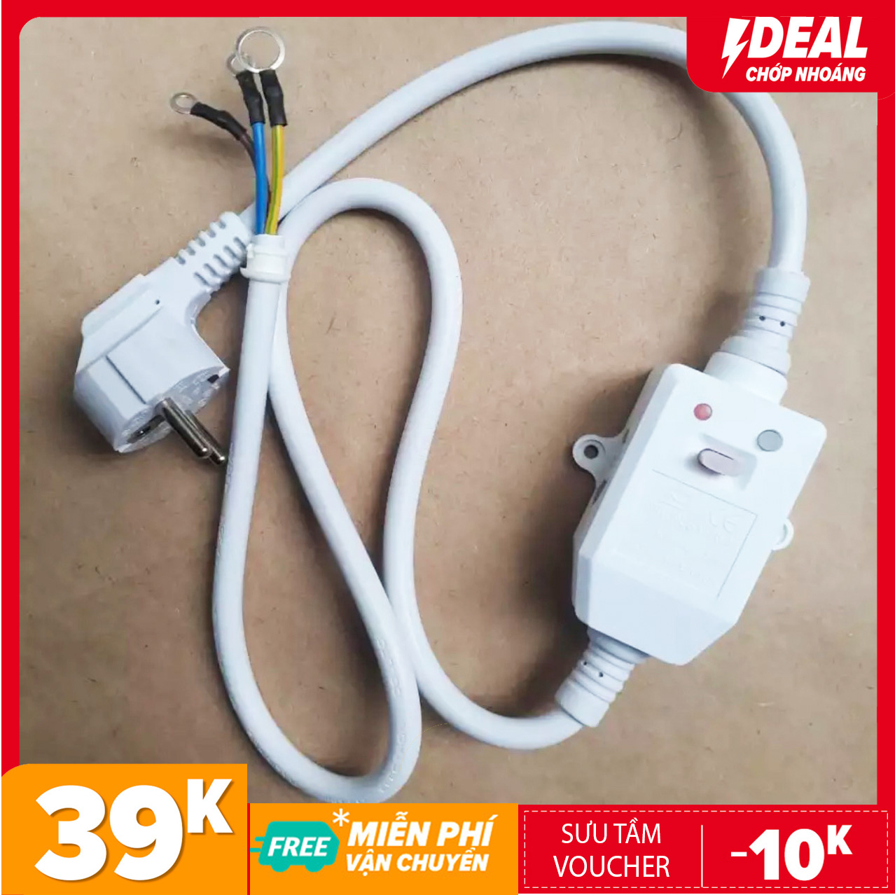 Dây Chống Giật Bình Nóng Lạnh Dây Chống Quá Tải Dây Chống Dò Điện, Thiết Kế Tiện Dụng An Toàn Sử Dụng