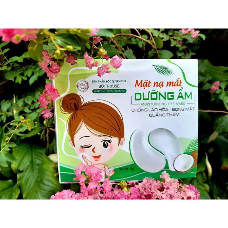 Mặt nạ mắt dừa tươi dành cho mắt handmade nhà bột
