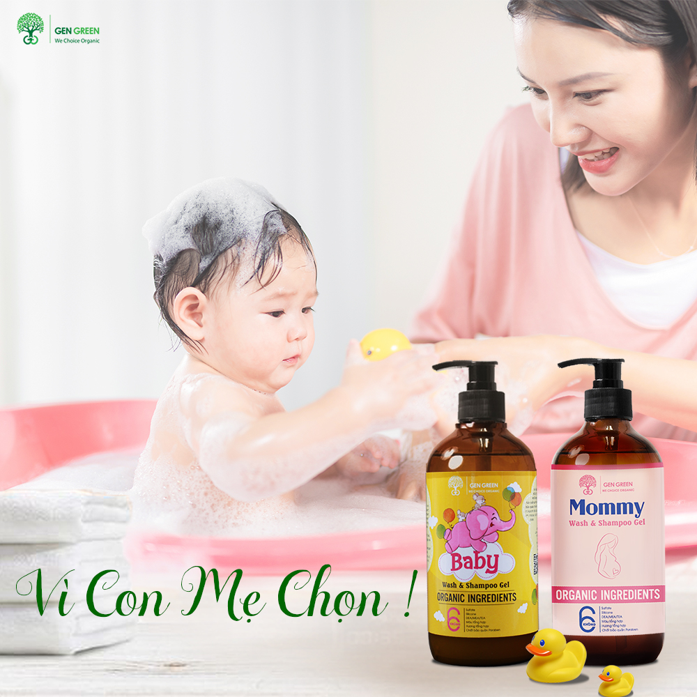 Combo chăm sóc mẹ và bé hữu cơ gengreen dành cho mẹ bầu, mẹ sau sinh và trẻ sơ sinh