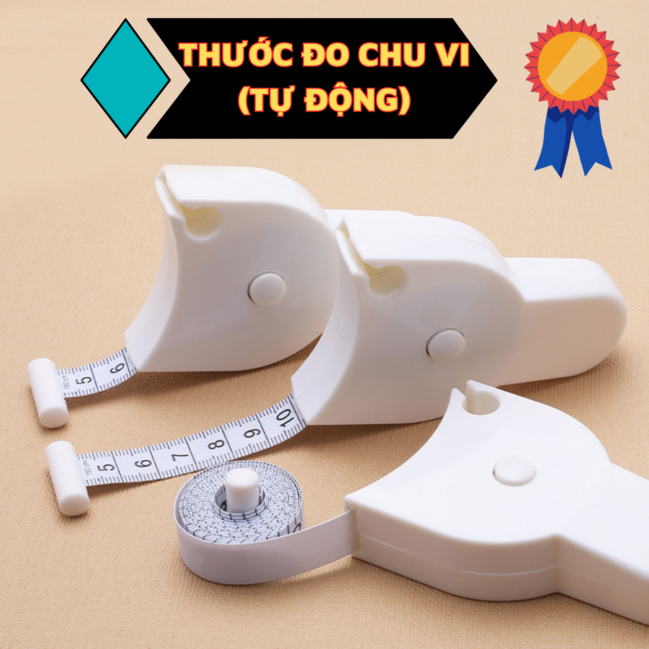 Thước dây mini đo chu vi tự động đo eo, đo mông, bụng, đùi. Thước cuộn đo chu vi