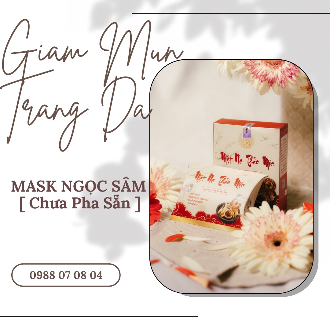 Mặt nạ gói Ngọc Sâm - Ngừa Mụn Trắng Da