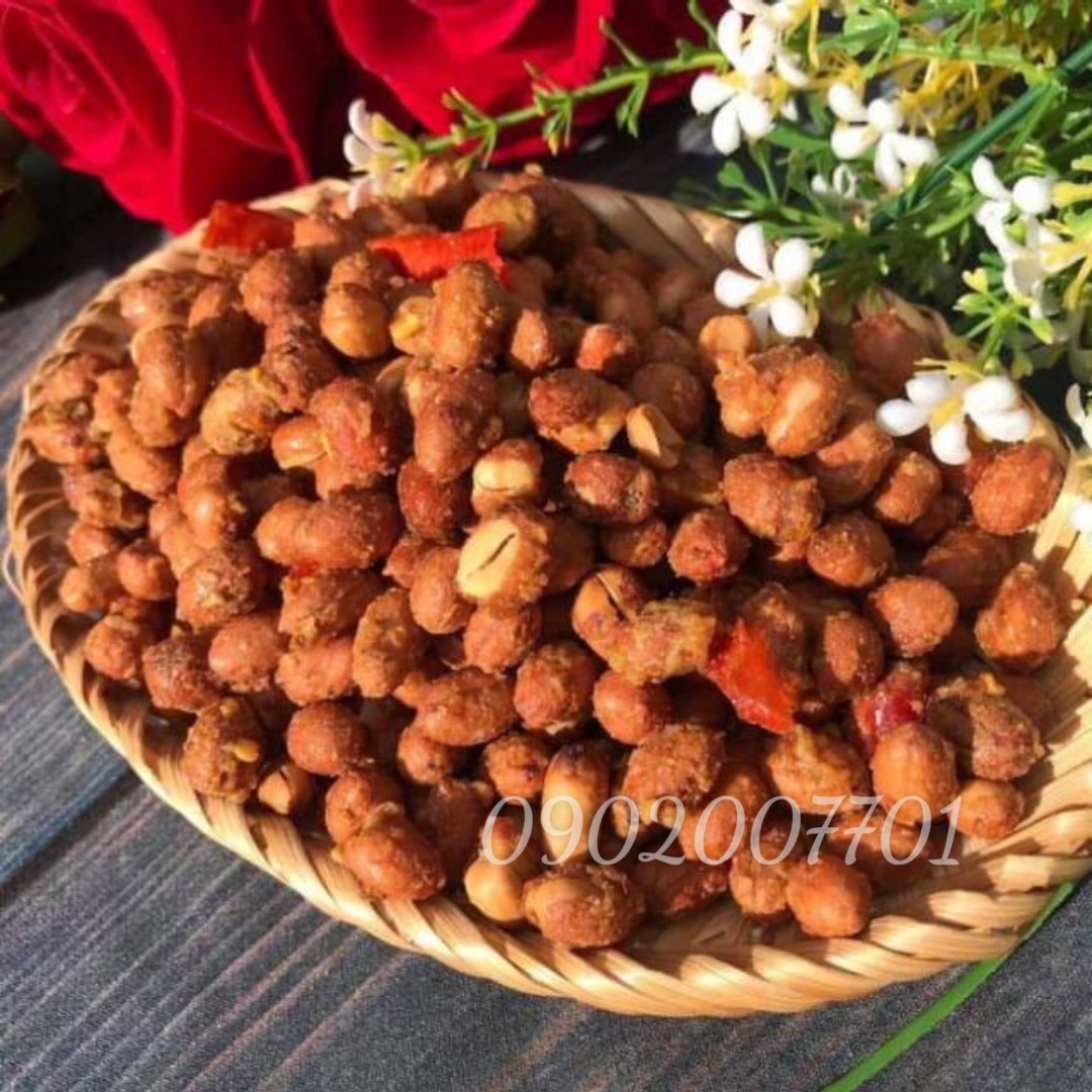 200g đậu phộng rang tỏi ớt  - đồ ăn vặt - bách hóa online uy tín