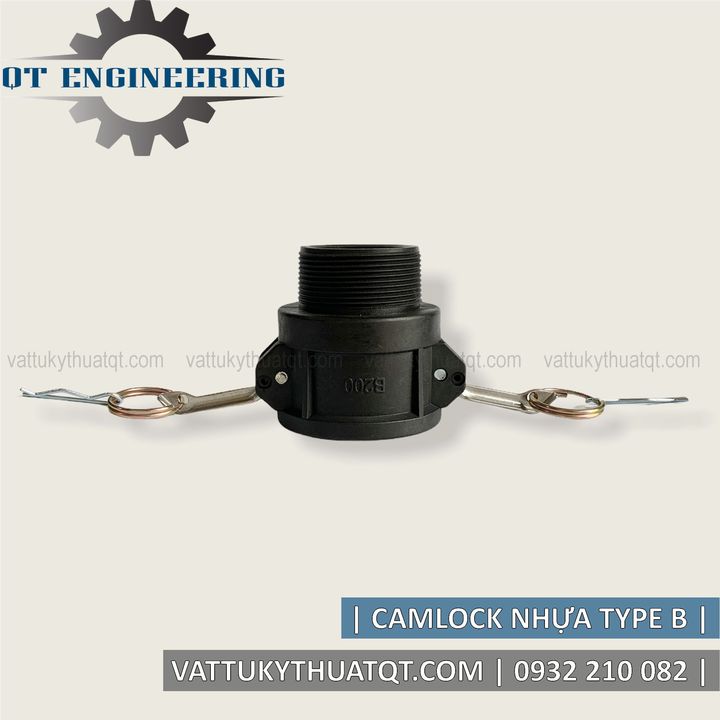 Khớp Nối Nhanh Camlock Bằng Nhựa PP Kiểu B (CÁI REN NGOÀI) | VATTUKYTHUATQT.COM