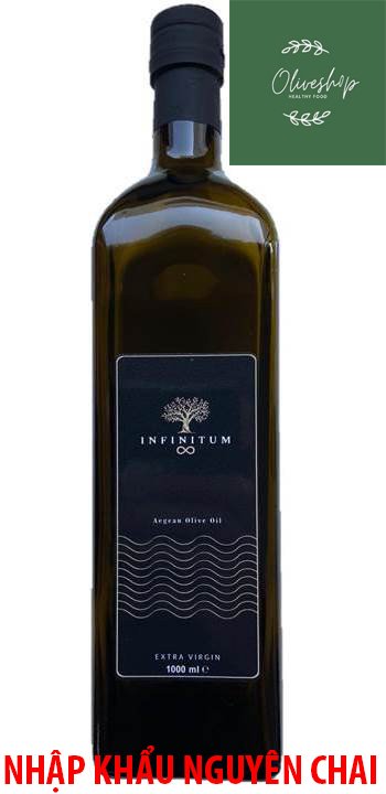 Dầu Oliu nguyên chất tự nhiên 100% INFINITUM Extra Virgin Olive Oil 1000ml nhập khẩu nguyên chai từ Thổ Nhĩ Kỳ