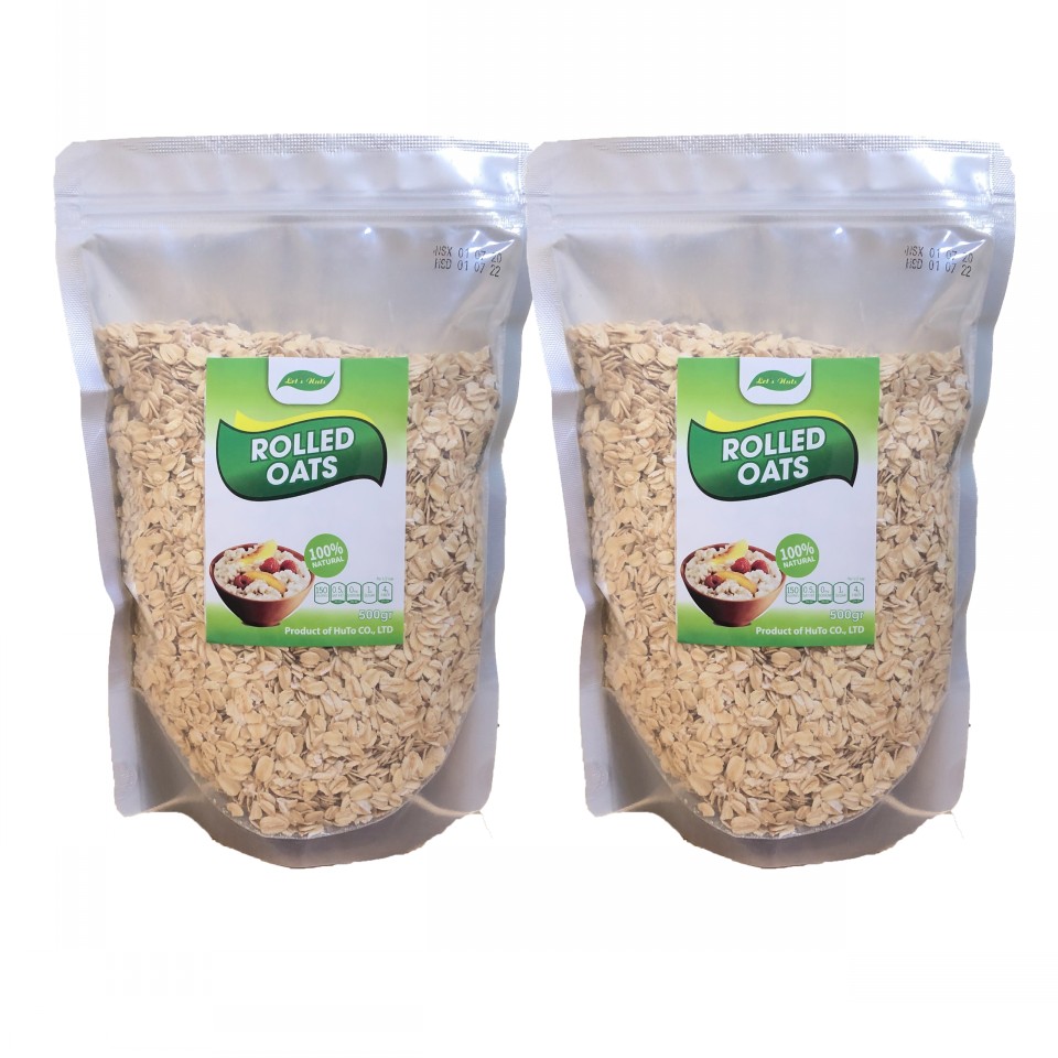 [HCM]Yến mạch rolled oats túi 500g giúp giảm cân tăng cơ giảm mỡ ngăn ngừa nhiều loại bệnh tốt cho da  HuTo Store