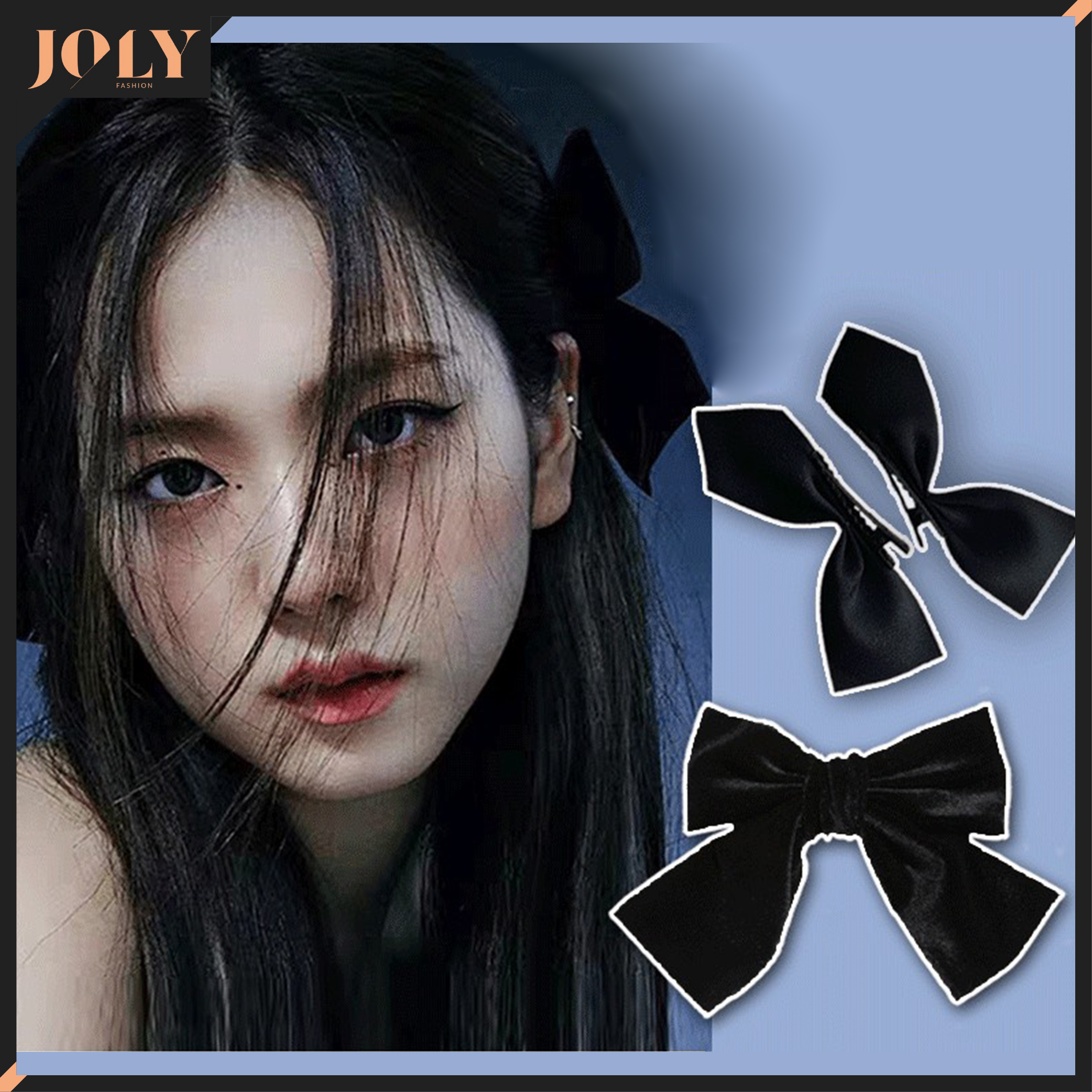 [25-29/5 Voucher 10%] Set 2 Kẹp tóc nơ jisoo hàn quốc tiểu thư nhỏ phong cách cute hot trend KC23 JOLY