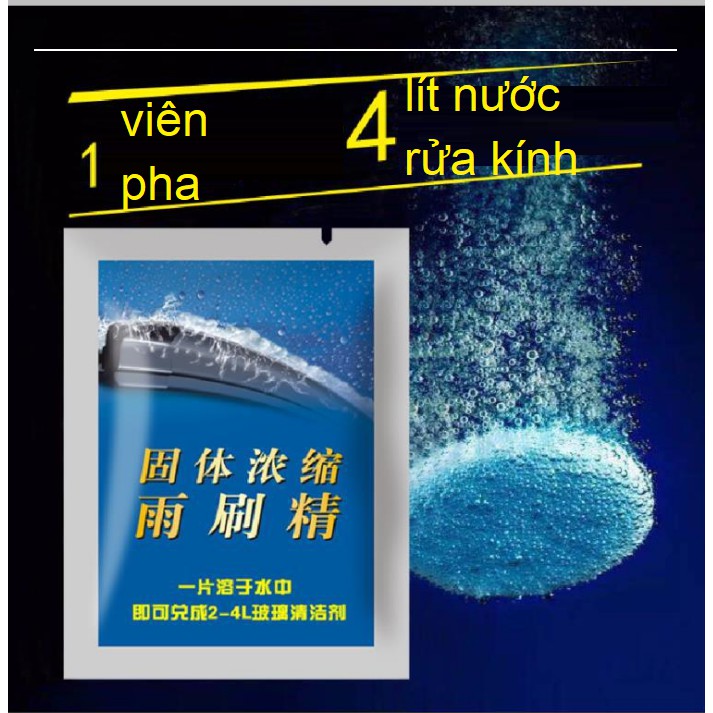 Combo 5 Viên sủi nước rửa kính ô tô xe hơi cao cấp