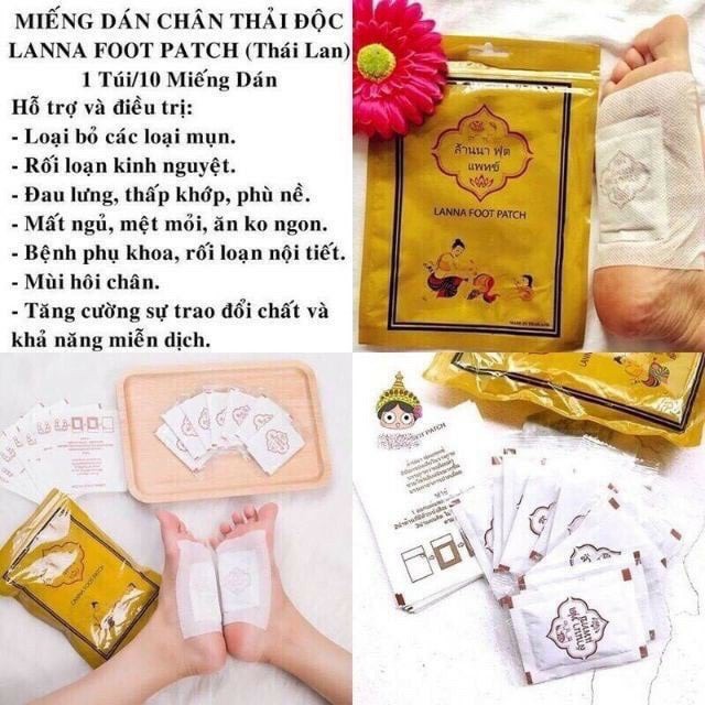 Dán thải độc chân lana thái lan gói 10 miếng