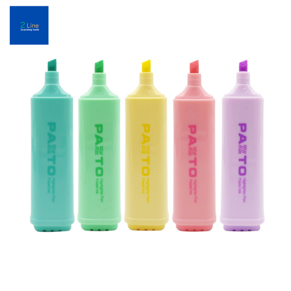 Bút higlight dạ quang màu pastel dùng ghi chú đánh dấu dòng