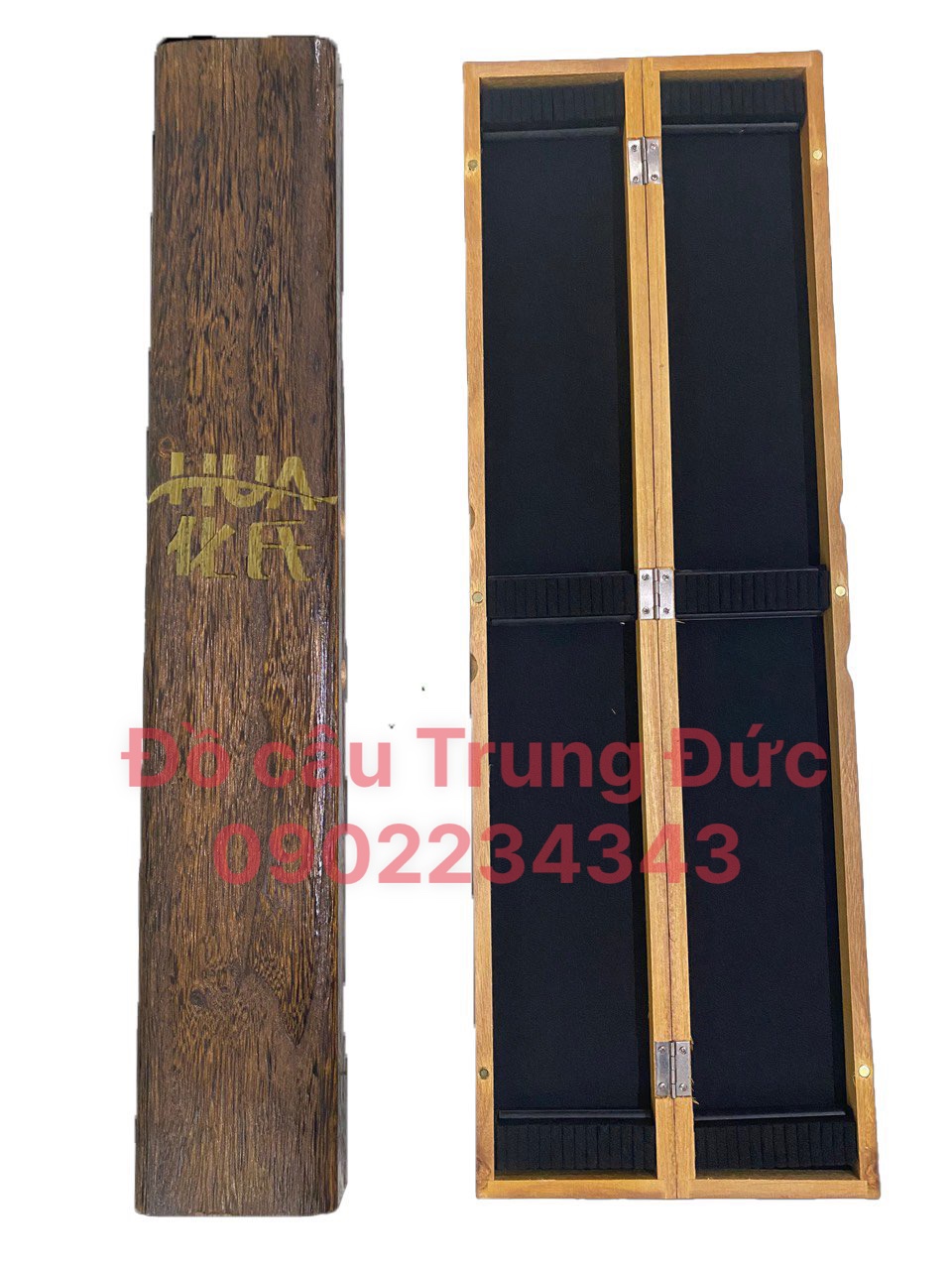 Hộp đựng phao câu đài bằng gỗ HUA , phụ kiện câu đài cao cấp HGH-1
