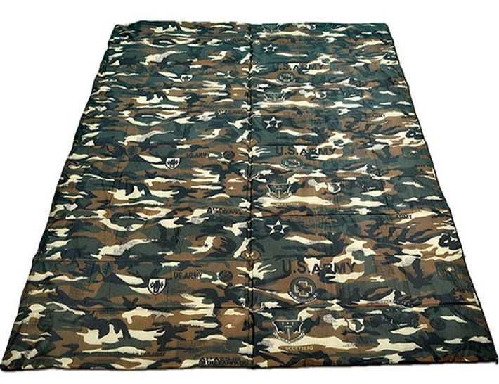 (HOT) Nệm ngủ văn phòng - nệm cắm trại gấp gọn 2 người nằm - nệm gấp đa năng rằn ri lính 2m x 1m4