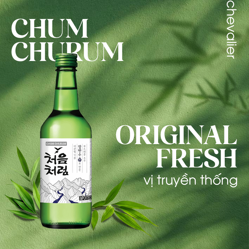 Soju Hàn Quốc Chum Churum Original Fresh - TRUYỀN THỐNG 360ml