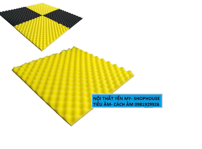 30 Tấm mút tiêu âm hình trứng ( 5 m2) .màu đỏ vàng xanh đen-kt 40 x 40cm dày 3cm.(Được chọn màu)