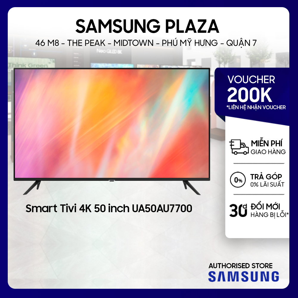 [TPHCM] 50AU7700 - Smart Tivi Samsung Crystal UHD 4K 50 inch UA50AU7700 UA50AU7700KXXV