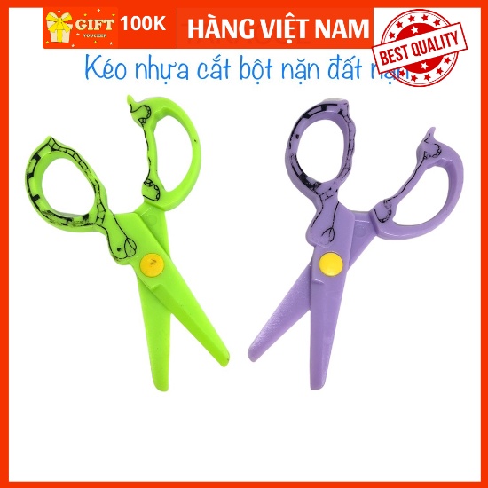 Đồ chơi kéo cắt đất nặn bột nặn an toàn Takacol kéo nhựa an toàn