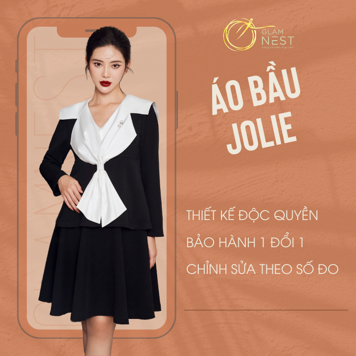 Set áo & chân váy bầu bigsize sang chảnh tiểu thư công sở glam nest as025