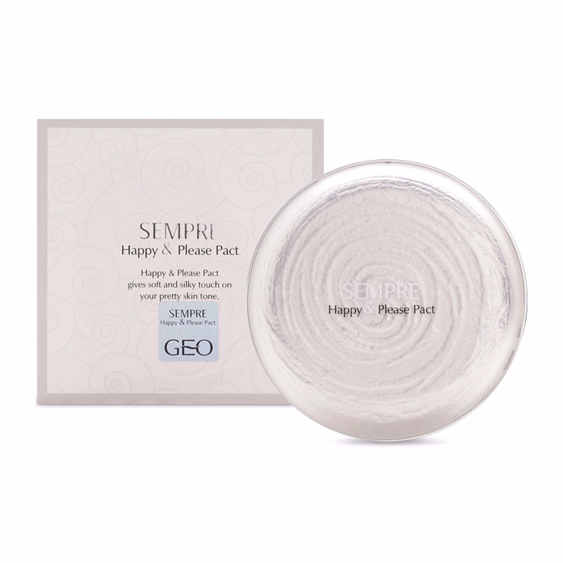 Phấn phủ siêu mịn Geo Sempre Happy & Please Pact #02 - Beige