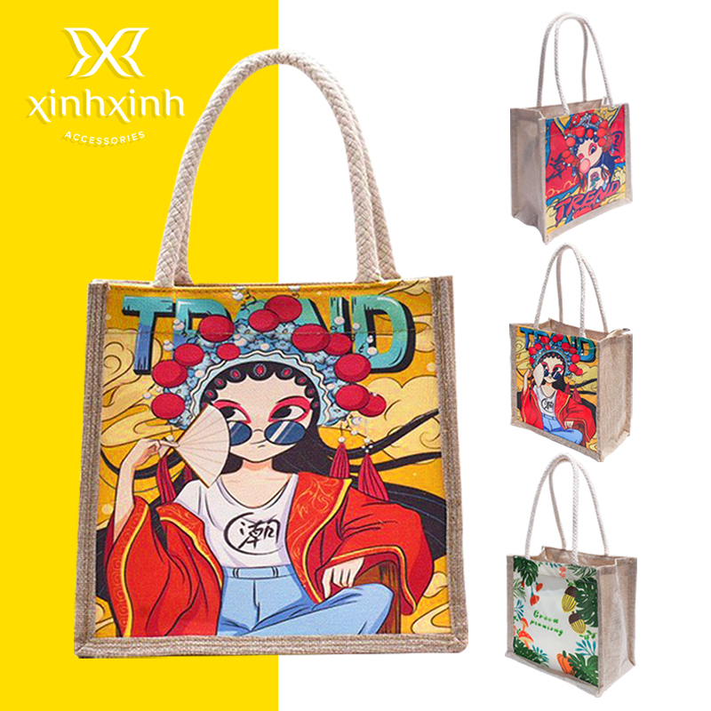 Túi cói mini bảo vệ môi trường phong cách Hàn Quốc sang chảnh Hottrend Hè 2021 - XinhXinh Accessories